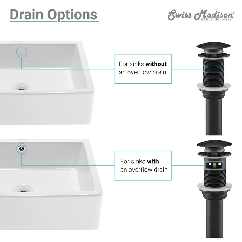 Swiss Madison SM-PD23B Sink Drain, Black - Image 2